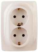 Розетка 2X2P+E Schuko, 16A-250В, винт, Эра12, слоновая кость, 12-2116-02 (Б0029239) - ЭРА (Энергия света), артикул Б0029239