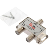 Делитель ТВ Simple DS-F-SAT-01 2 ответвления под F разъём 5-2500 МГц - ЭРА (Энергия света), артикул Б0048329