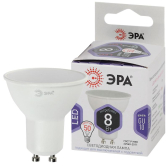 Лампа светодиодная LED 8 Вт 640Лм 6000К софит холодный GU10 170-265В LED MR16-8W-860-GU10 Standart - ЭРА (Энергия света), артикул Б0049072