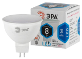 Лампа светодиодная LED 8 Вт 640Лм 4000К софит нейтральный GU5.3 170-265В LED MR16-8W-840-GU5.3 Standart - ЭРА (Энергия света), артикул Б0020547