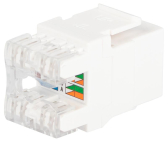 Коннектор RJ45 CAT6 UTP Keyston цвет белый для установки в Люки ЭРА ОФИС 18-8002-01 - ЭРА (Энергия света), артикул Б0063290