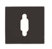 Накладка для механизма VGA, серия SKY, цвет чёрный бархат | 2CLA855550A1501 | ABB - артикул 2CLA855550A1501
