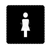 Пиктограмма информационная iceLight для 2068/1х ТУАЛЕТ Ж (1799-0-0926) - артикул 1799-0-0926