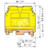 Клемма винтовая M35/16P Земля 35мм.кв (5111R1400) - артикул 5111R1400