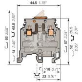 Клемма винтовая 4мм.кв. с разделителем (5986R0000) - артикул 5986R0000