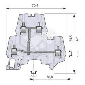 Клемма винтовая ZS6-D1 6мм.кв. двухуровневая 1 цепь - артикул 1SNK506211R0000