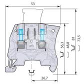 Клемма ZS4-SP-T2 с розеткой + 2 тестовых гнезда DIA2 - артикул 1SNK505314R0000