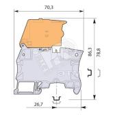 Клемма винтовая ZS4-S-R2 4мм.кв. с разъединителем (1SNK506414R0000) - артикул 1SNK506414R0000