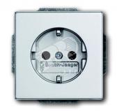 SOLO/FUTURE Розетка с заземлением 2Р+E 10/16А 250В алюминий - артикул 2011-0-3798
