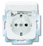 REFLEX Розетка  с крышкой альпийский белый 16А 250В SCHUKO (20 EUK-214-500) - артикул 20 EUK-214-500