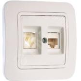 Zena б/рамки бел. комп+TF RJ45 CAT6+RJ11 (609-010200-249) - артикул 609-010200-249