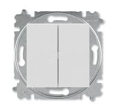 Переключатель двухклавишный ABB Levit серый / белый (3559H-A52445 16W) - артикул 3559H-A52445 16W