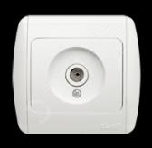 ZIRVE бел/бел розетка TV прох. (501-000202-272) - артикул 501-000202-272