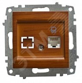 Zena без рамки вишня розетка комп.CAT6 (609-012800-247) - артикул 609-012800-247
