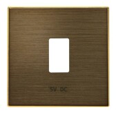 Накладка для механизма USB зарядного устройства, серия SKY, цвет античная латунь | 2CLA858520A1201 | ABB - артикул 2CLA858520A1201