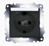 Cosmo Розетка с заземлением с защитной крышкой белая - артикул 619-010200-218