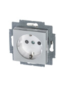 ABB Levit Серый / белый Розетка с з/к со шторками 16А | 5520H-A03457 16W | 2CHH203457A6016 | ABB - артикул 2CHH203457A6016
