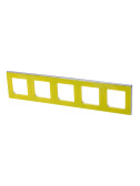 ABB Levit Жёлтый / дымчатый чёрный Рамка 5-ая | 3901H-A05050 64W | 2CHH015050A6064 | ABB - артикул 2CHH015050A6064