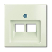 ABB Basic 55 Сл. кость Накладка 2-ой ТЛФ/комп розетки наклонной | 1753-0-0097  | 2CKA001753A0097 | ABB - артикул 2CKA001753A0097