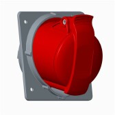 Розетка панельная с угловым минимальным фланцем 232RAM6, 32A, 2P+E, IP44, 6ч | 2CMA170027R1000 | ABB - артикул 2CMA170027R1000