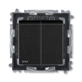 ABB Levit Антрацит / дымчатый чёрный Выключатель 2-кл. IP44 | 3559H-A05940 63 | 2CHH595940A4063 | ABB - артикул 2CHH595940A4063
