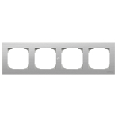 Рамка 4-постовая, серия SKY, цвет нержавеющая сталь|2CLA857400A1401| ABB - артикул 2CLA857400A1401