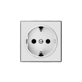 Накладка для розетки SCHUKO, серия SKY, цвет стекло белое - артикул 2CLA858800A2101