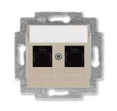 ABB Levit Кофе макиато Розетка комп. 2-ая 2хRJ45 категория 5e | 5014H-A51018 18W | 2CHH295118A6018 | ABB - артикул 2CHH295118A6018