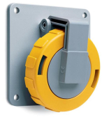 Розетка панельная с угловым фланцем 332RAU4W, 32A, 3P+E, IP67, 4ч|2CMA166960R1000| ABB - артикул 2CMA166960R1000