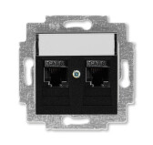 ABB Levit Антрацит Розетка комп. 2-ая 2хRJ45 категория 6 | 5014H-A61018 63W | 2CHH296118A6063 | ABB - артикул 2CHH296118A6063