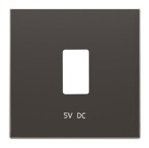 Накладка для механизма USB зарядного устройства, серия SKY, цвет чёрный бархат | 2CLA858520A1501 | ABB - артикул 2CLA858520A1501
