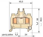 Клемма D1.5/6.ADO.NF ADO 1.5мм.кв. бежевая - артикул 1SNA399730R1700