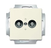 Розетка для электробритвы, 220/115 В, 20 ВА, серия solo/future, цвет davos/альпийский белый | 2130-0-0292 | ABB - артикул 2130-0-0292