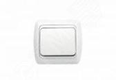 ZIRVE бел/бел выключатель 1кл  проходной с подсв. Led (501-010202-210) - артикул 501-010202-210