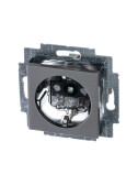 ABB Levit Сталь / дымчатый чёрный Розетка с з/к со шторками 16А | 5520H-A03457 69W | 2CHH203457A6069 | ABB - артикул 2CHH203457A6069