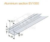 Профиль алюминиевый Ш=2000мм 30x15(10шт) - артикул EV1050