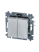 ABB Levit Серый / белый Выключатель 2-кл. | 3559H-A05445 16W | 2CHH590545A6016 | ABB - артикул 2CHH590545A6016