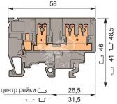 Клемма винтовая 4мм.кв. M4/6.3G - артикул 1SNA115279R0200