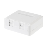 Корпус настенной розетки под 2 модуля Keystone Jack белый - артикул 03-0251