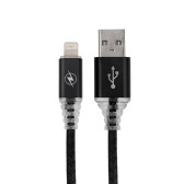 USB кабель для iPhone 5/6/7/8/Х моделей, черный SOFT TOUCH 1 метр REXANT |18-7022 | REXANT - артикул 18-7022