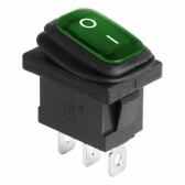 Выключатель клавишный 250V 6А (3с) ON-OFF зеленый с подсветкой Mini ВЛАГОЗАЩИТА | 36-2178 | REXANT - артикул 36-2178