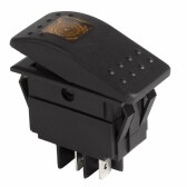 Выключатель клавишный 12V 35А (4с) ON-OFF желтый с подсветкой | 36-4462 | REXANT - артикул 36-4462