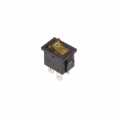 Выключатель клавишный 250V 6А (4с) ON-OFF желтый с подсветкой Mini | 36-2192 | REXANT - артикул 36-2192