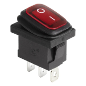 Выключатель клавишный 250V 6А (3с) ON-OFF красный с подсветкой Mini ВЛАГОЗАЩИТА | 36-2175 | REXANT - артикул 36-2175