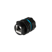 Индустриальный соединительный модуль RJ-45(8P8C), FTP, CAT 6, IP68 с защитным колпачком для кабеля - REXANT, артикул 02-0285