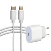 Устройство зарядное сетевое USB-C 20Вт в комплекте с кабелем USB-C – Lightning - артикул 16-0234-4