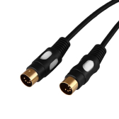 Шнур DIN 5 Pin - DIN 5 Pin, 1.5 м., GOLD - REXANT, артикул 17-2522