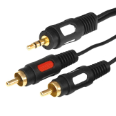 Аудио кабель 3.5 мм - 2 RCA, 3 м, GOLD - REXANT, артикул 17-4234