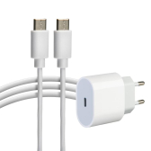 Устройство зарядное сетевое USB-C 20Вт в комплекте с кабелем USB-C – USB-C - артикул 16-0233-4