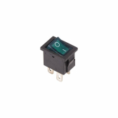 Выключатель клавишный 250V 6А (4с) ON-OFF зеленый с подсветкой Mini | 36-2193 | REXANT - артикул 36-2193